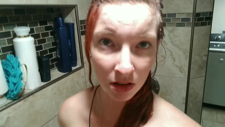 Kat Cumsalot Productions: Playing under the shower