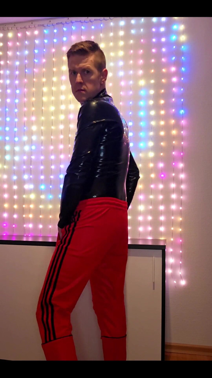 Roman Heart: Red Adidas Tracksuit