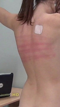 Katie Gold Spanking Machine - Bare Back Whipping