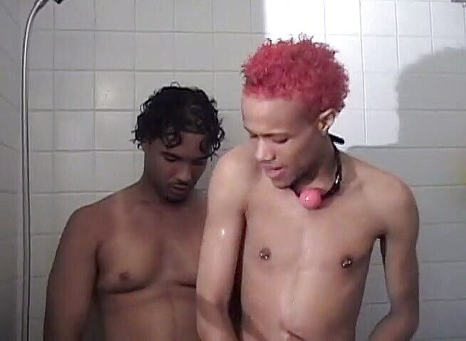 Bareback TV: Colored hair dude that is ball gagged gets fucked in...