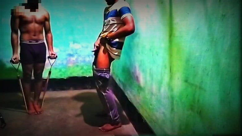 Desi Tits: Trans Guy Sex After Gym Muscular Boy Exercise Hardcore Fucked