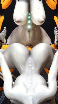 Futa Sex Robot bawi się kosmitą w laboratorium science fiction