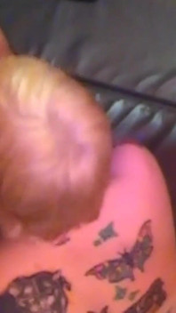 Gangbang and Sperm Orgy for This Tattooed Blonde MILF