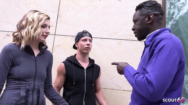 Full porn collection: Blonde Slutty Teen Elissen Fucked by Big Black Cock in...