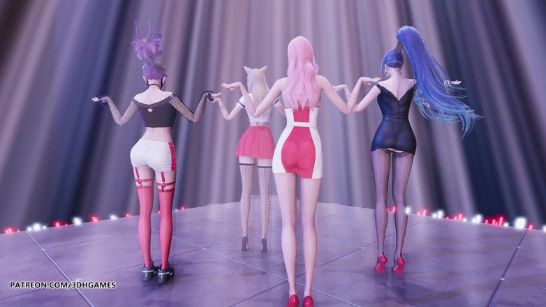 3D-Hentai Games: [MMD] T ara - BunnyStyle naked dance Ahri Kaisa Seraphine sexy...