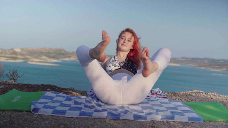 Sheryl X Sinclair: Nohy cvičení. Protahování Split. Zklidňující jóga.