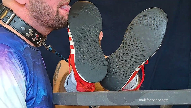 Czech male foot: Servicing the Titan Bound to Serve Powerful Grey’s Massive Soles
