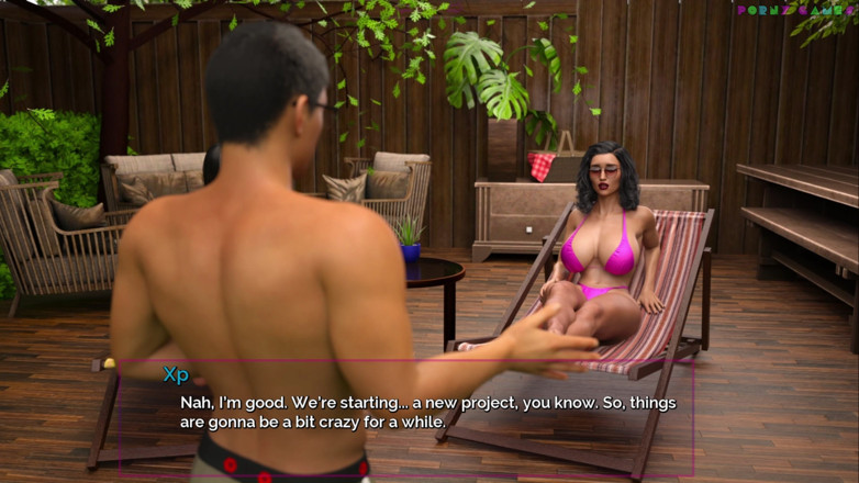 Porny Games: Shut up and Dance - Footjob on the Patio, Stepsis Gets...