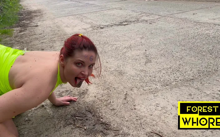 Forest-Whore: Pig 6 Humiliates Herself in the Forest and Eats Dirt