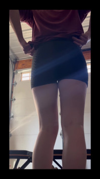 Taking off My Shorts and Thong to Do Some Squats