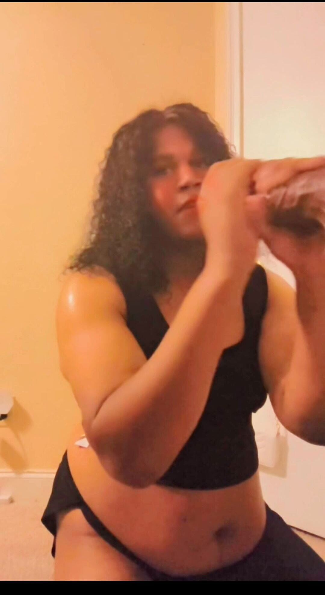 Ebony BBW Pleases Big Stepdaddy's Dick
