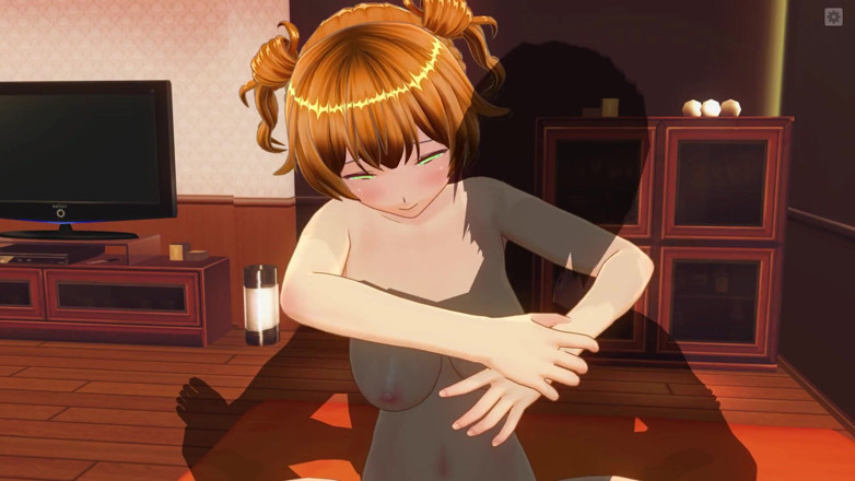 H3DC: Rothaariges mädchen des 3D-hentai reitet den schwanz der besten freundin