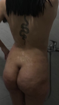 Solo Tatto Wife with a Big Ass in the Bathroom