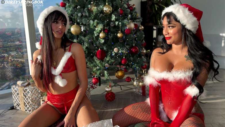 Aaliyah Yasin: サンタの小さな尻軽女たちがクリスマスプレゼントを開ける