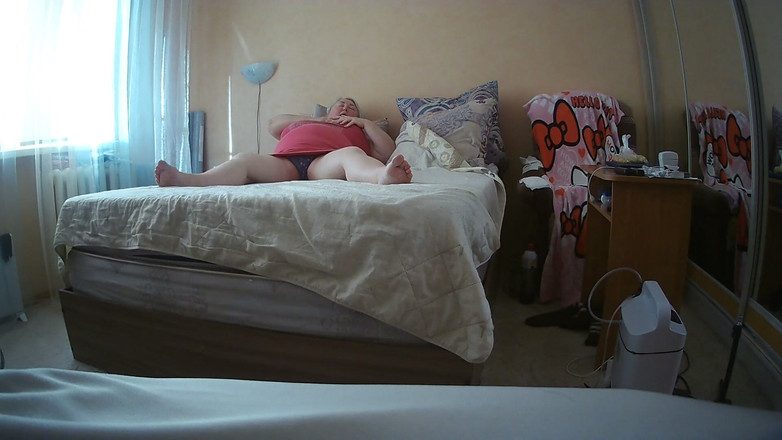 Zona901: Stepmom Undresses and Fondles Tits with Pussy with Her Hands