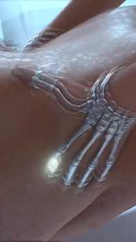 3d 性感科幻鸡巴女孩 android 在空间站与热辣的女人玩耍