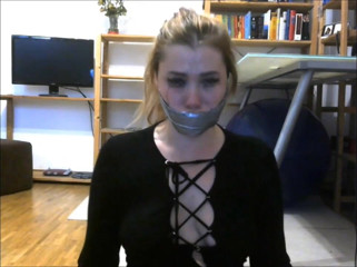 Selfgags classic: Mouth packed & tape gagged!