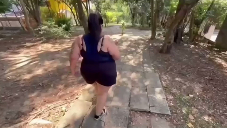 Mary Jhuana: BBW and the Tattooed Man Outdoor Naughtiness