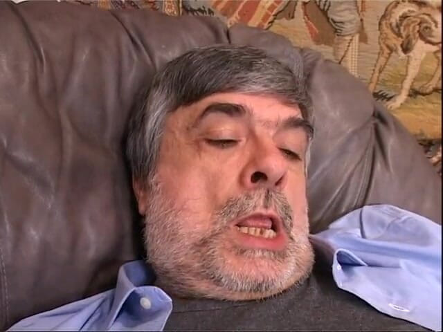 Xtime Network: Cute brunette riding old man's cock