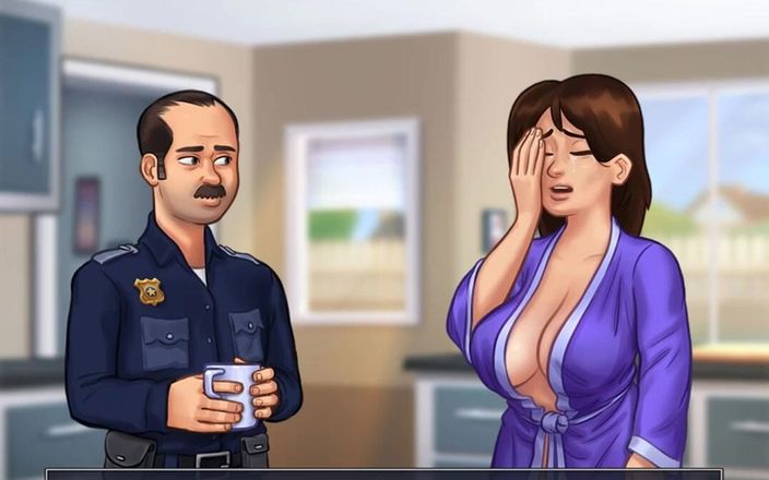 Miss Kitty 2K: Summertime Saga Reworked - 6 Officer Has Bad News by Misskitty2k
