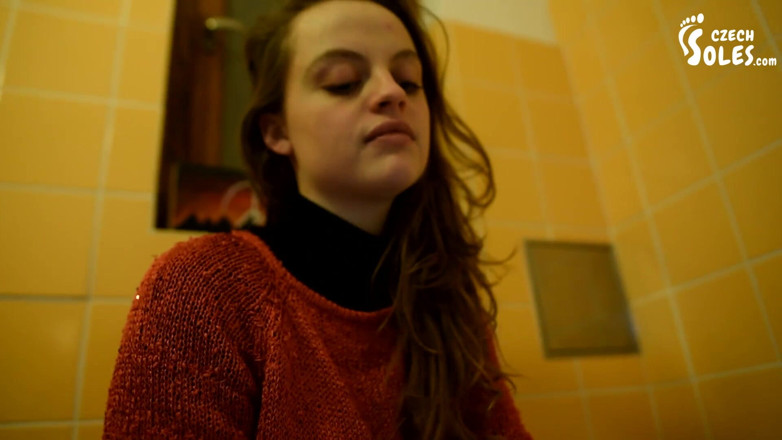 Czech Soles - foot fetish content: Young girl washing and brushing her bare feet
