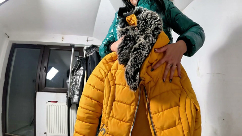 MilfyCalla: Shiny Downjacket Fetish Tease