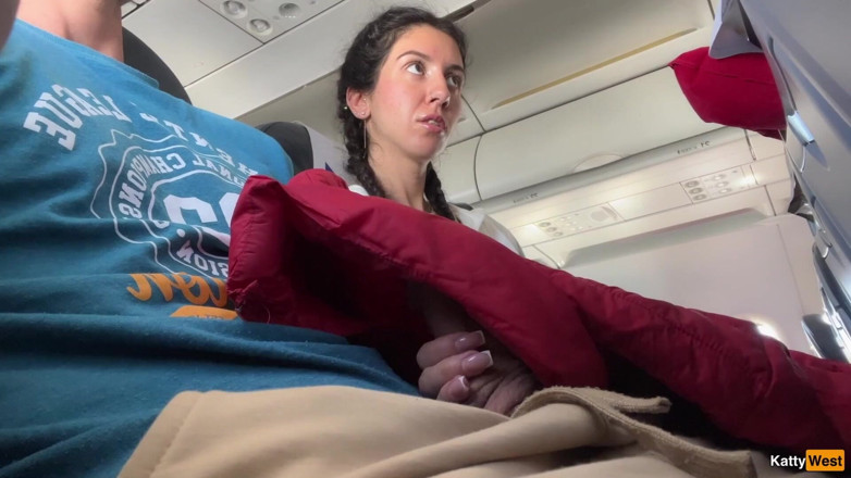 Katty West: Public Dick Flashing in Airplane - Girl Brought Me to Cumshot...