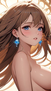 무중력 평온 - 머리가 공중에 떠있는 동안 부드럽게 깜박이는 Ai Girl