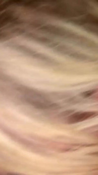 Blonde chick gets two cocks to suck and gets mouth filled with cum