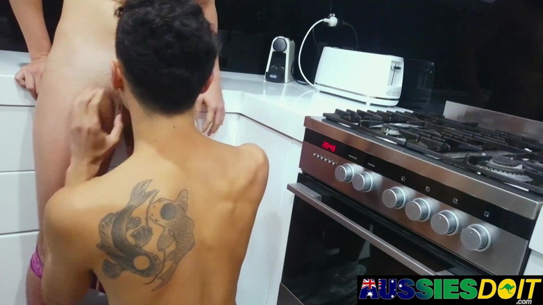 AussiesDoIt: Handsome Aussie Kaleb Fucks Larkin Tight Ass in Bts Scene