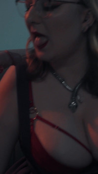 Spitting Blowjob Smoking MILF - Dominant Bitch in Glasses & Leather Gloves Edges & Bites Cock