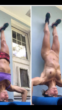 A Nude Vs Clothed Movement Study- the Handstand Push-ups:)