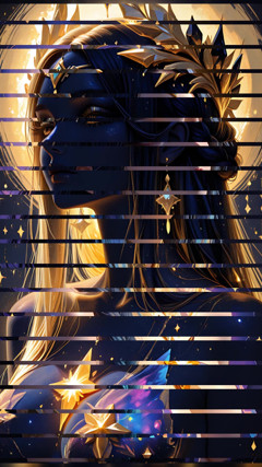 VelvetInk Studio: Void Kaiserin der dunklen Matter-Galaxie, kristall, kosmische göttin, Ai Kunst,...