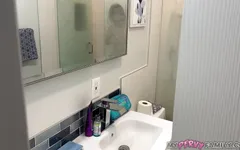 Giving Redhead Stepsis a Rough Fuck and Creampie in the Bathroom - Nala Brooks