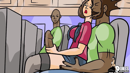 Dukes Hardcore Honeys: Flight attendant black Bred on a plane