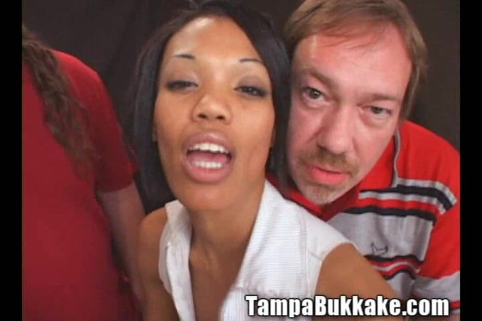Tampa Bukkake: Asian Anal Half Black Ho Ass jebanie przez 3 brudne kutasy...