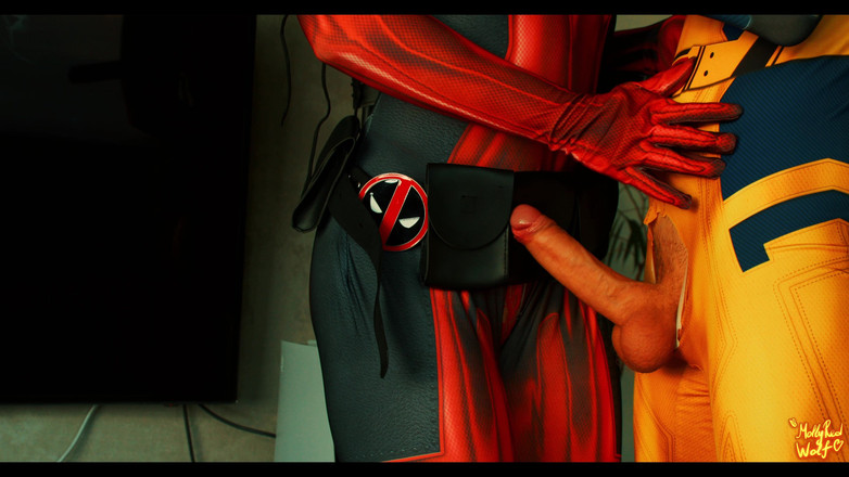 MollyRedWolf: Deadpool tegen Wolverine. Gekke Sexy Vechtpartij - Moliyredwolf