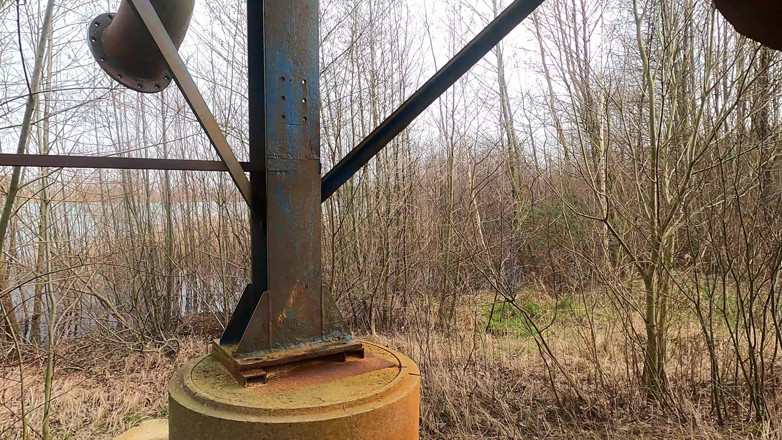 Bouncy Tits Action: Naked Tits on the Industrial Plant