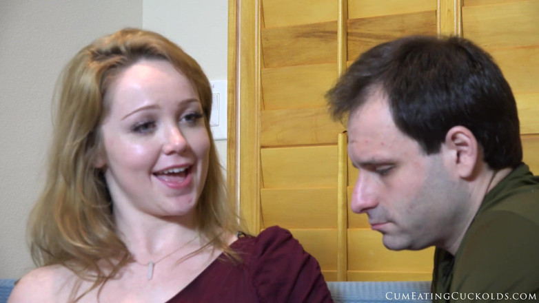 Cum Eating Cuckolds: Nikole Nash är så våt när hon förvandlar sin man till...