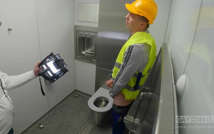 GAYheim: Rico Loko in Munich Restroom Gayheim German