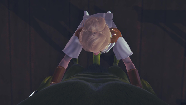 Waifu club 3D: Lindo elfo chupa orc polla en primer plano