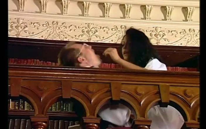 Old Good Porn: Cock hungry brunette joined to anal action for hard dicking
