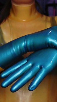 Fetish sarung tangan lateks dan Asmr