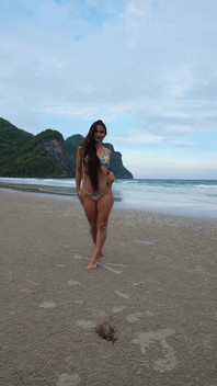 Beauty Flashing and Dancing on the Beach