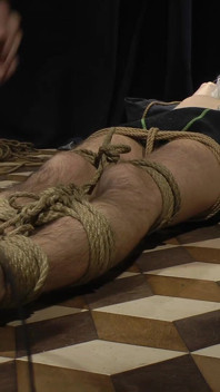 Nicky Tickling Roped Floor