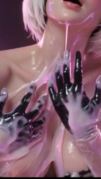 2b Nier Automata bedekt met dik roze slijm - Ahegao compilatie