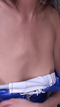Older Man Plays with Wet Bush of a Skinny Japanese Girl at Casting