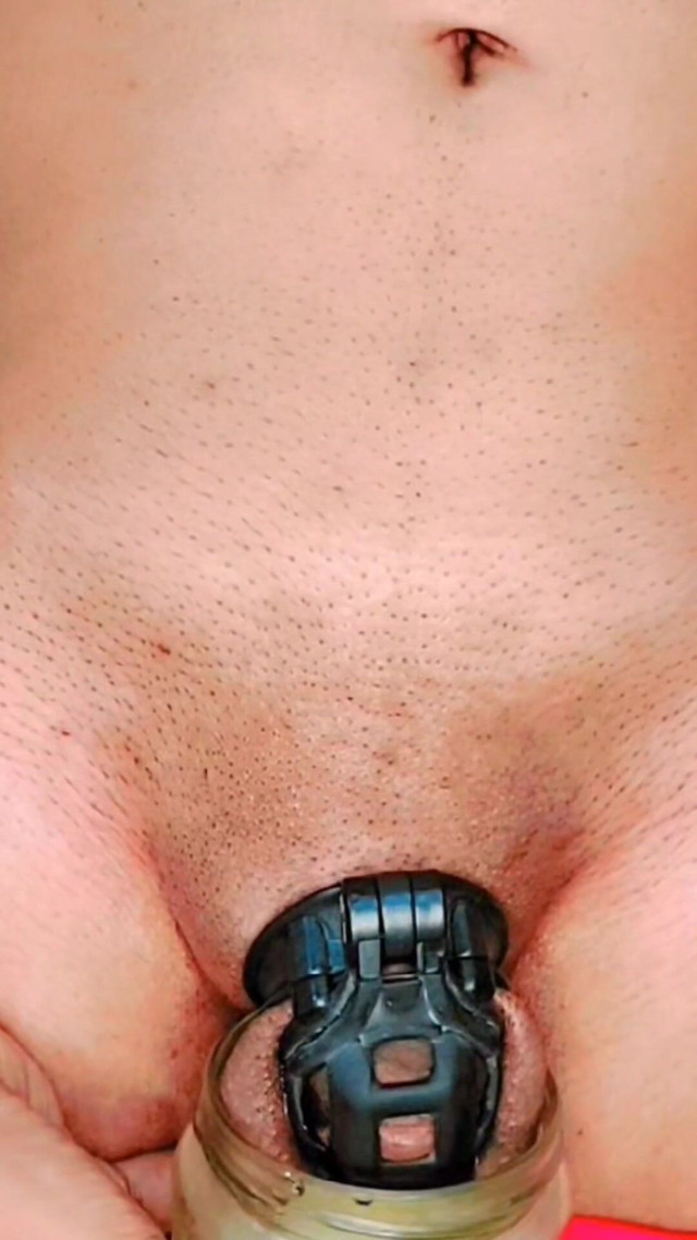 Standing Pissing in Chastity Cage (Sissy Bisexual) Standing Pissing in Chastity Cage (Sissy Bisexual)
