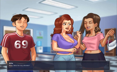 Hentai World: Saga de verano - ducha universitaria