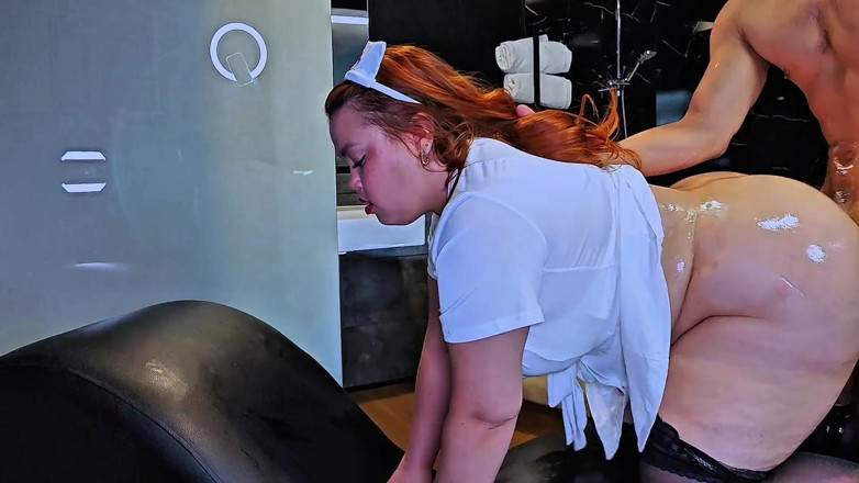 Latincurvyredhead: Kinky Nurse Fucks Her Patient When the Doctor Is Not...